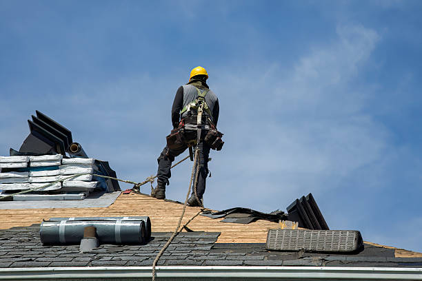 Professional Roof Replacement technician working in Mansfield Center, CT